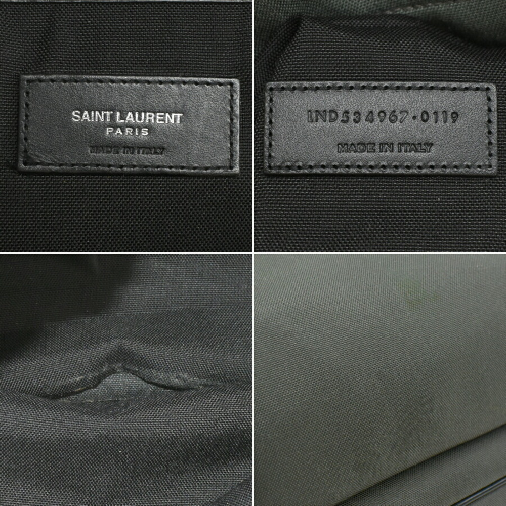 Saint Laurent YSL Paris City Backpack Moss Green Canvas - Picture 9 of 9